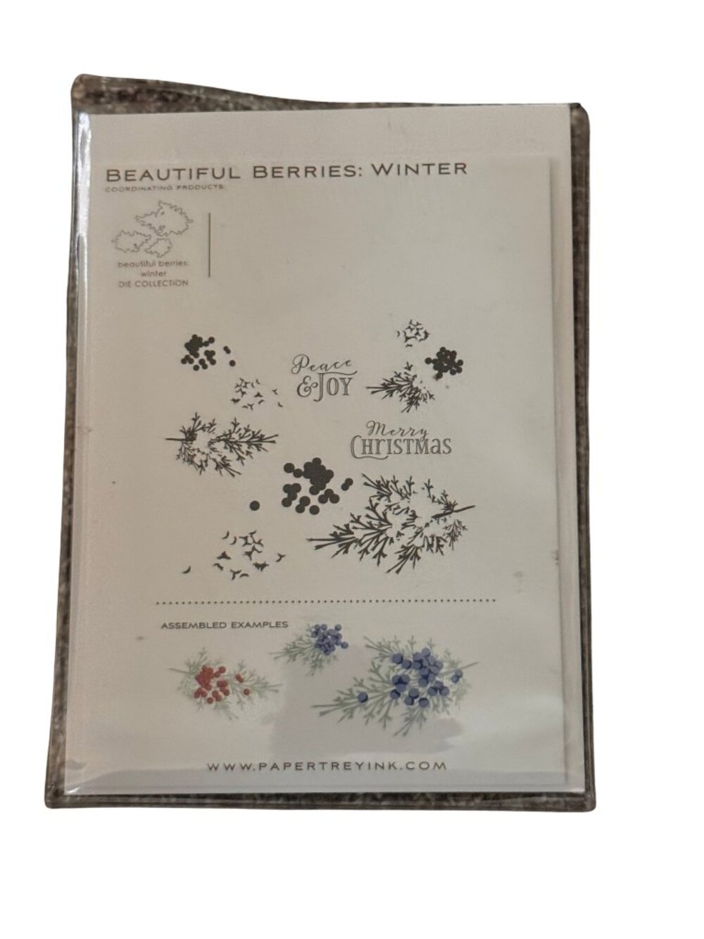 Papertrey Ink Beautiful Berries Winter Clear Stamp Set Christmas PTI
